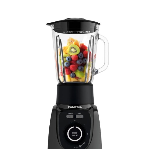 PK_595 LICUADORA 1.8L PUNKTAL JARRA DE VIDRIO NEGRA 900W S/D Pk_595 Licuadora 1.8l Punktal Jarra De Vidrio Negra 900w S/d