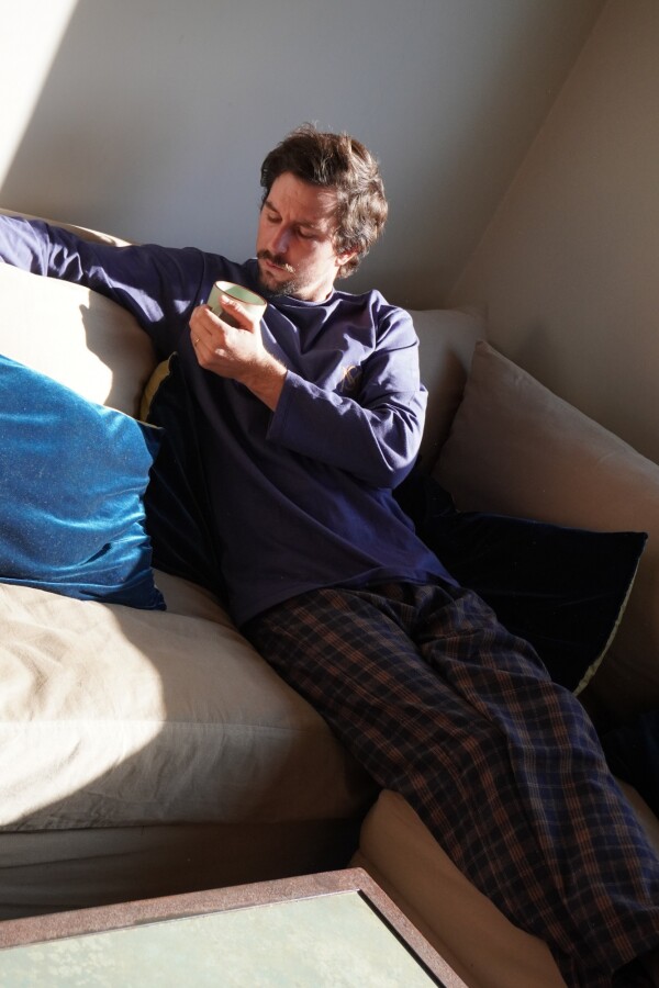 Sleepwalker Pijama Men Chocolate / Azul