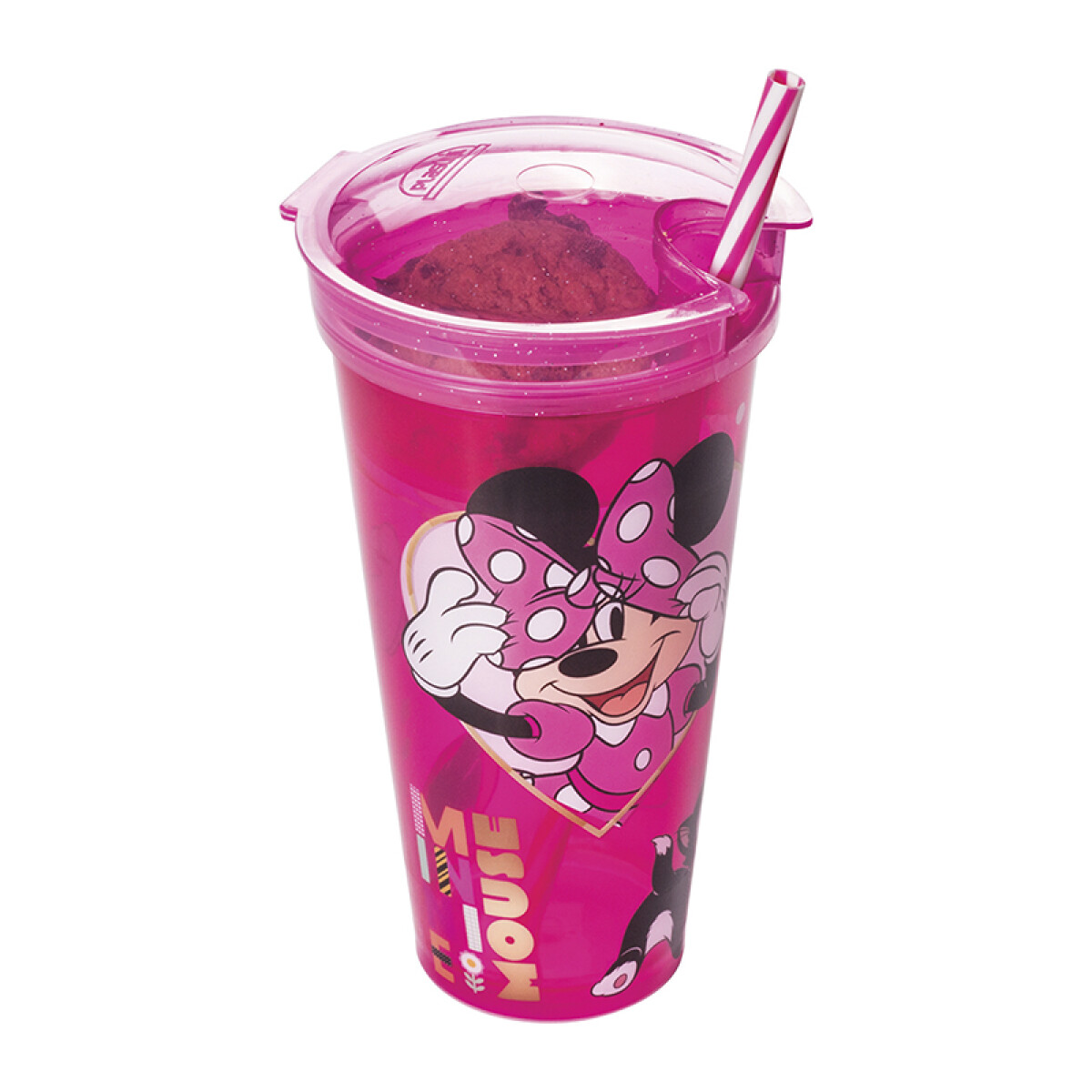 Vaso 2 en 1, pote 220 ml + vaso 540 ml Minnie 