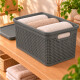 Set x2 Caja simil ratán 40 lts CAPPUCCINO