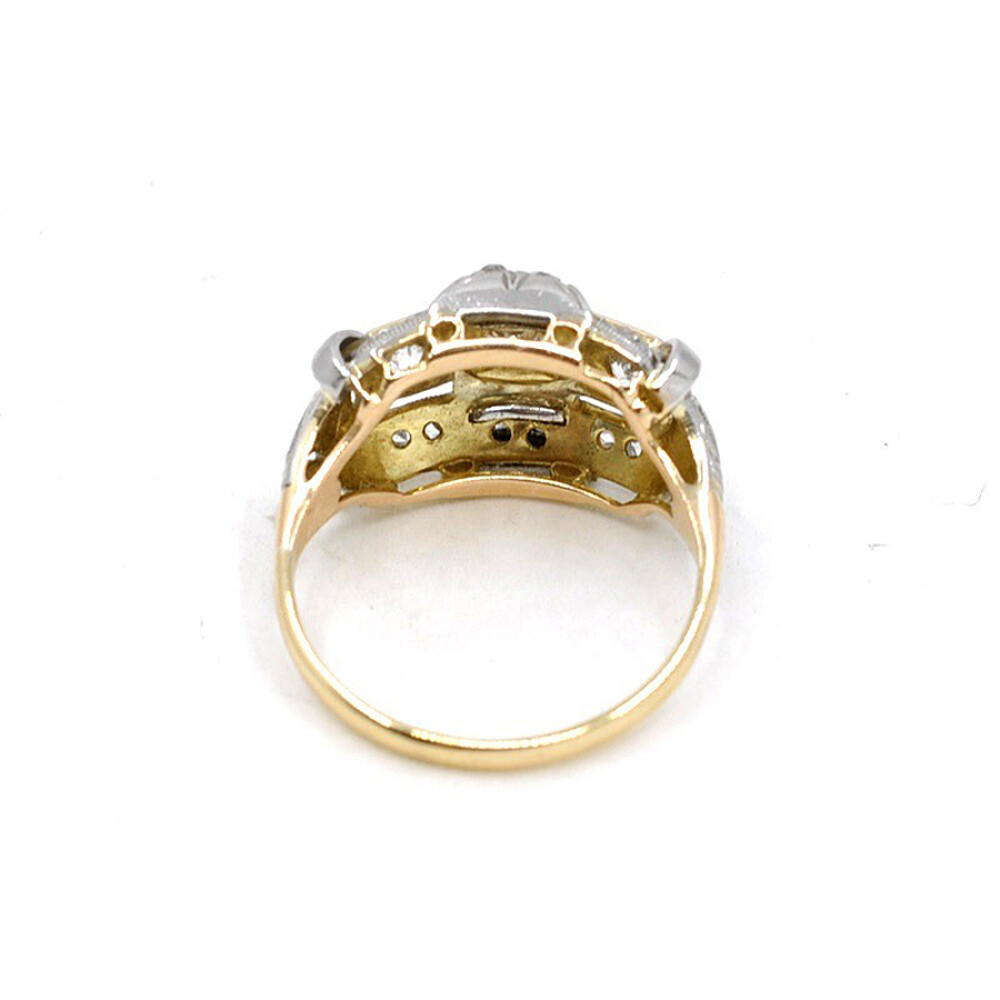 Anillo En Oro 18K Con Brillantes Y Diamantes Anillo En Oro 18K Con Brillantes Y Diamantes