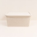 CAJA ORGANIZADORA SIMIL RATTAN 7.5 LITROS BEIGE CAJA ORGANIZADORA SIMIL RATTAN 7.5 LITROS BEIGE