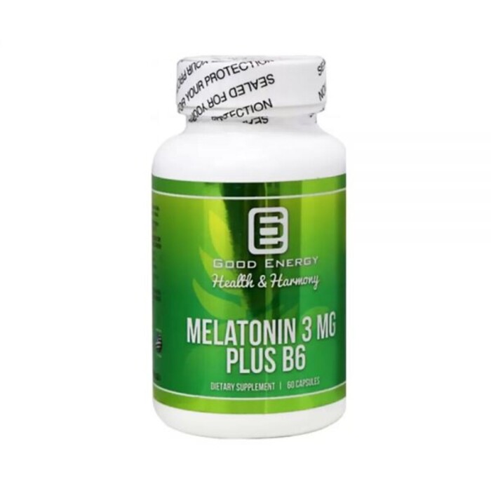 MELATONIN 3 MG. PLUS B6 GOOD ENERGY FR. única