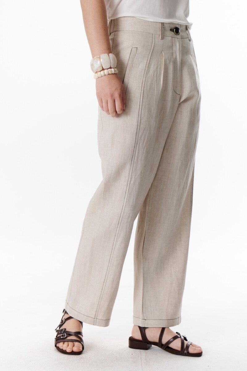 PANTALON LINO SOHO BEIGE