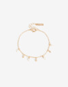 Pulseras Flexibles Perlas Pulsera Metal Con Perla - Dorado