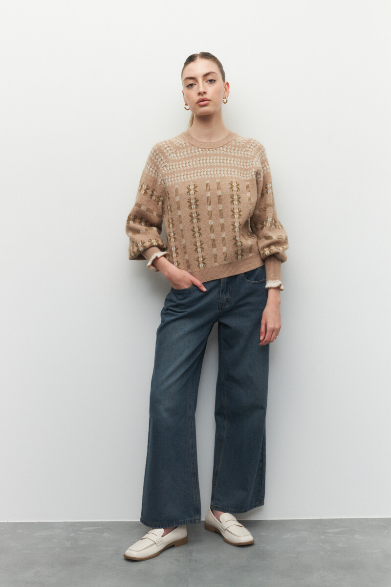SWEATER CINTIA Beige Melange