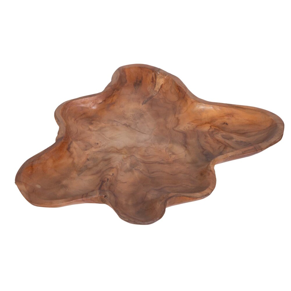 BOWL A-075 NATURAL/BEIGE MADERA DE TECA A-075