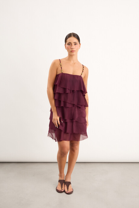 Vestido Volar Bordó