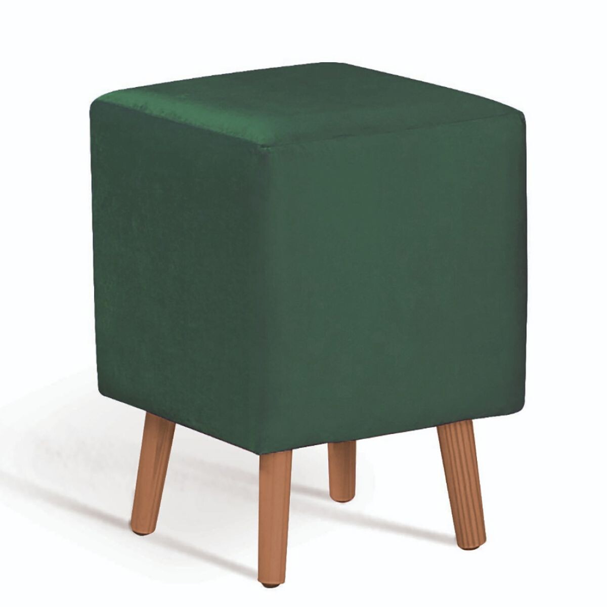 PUFF CUBE VELVET VERDE 