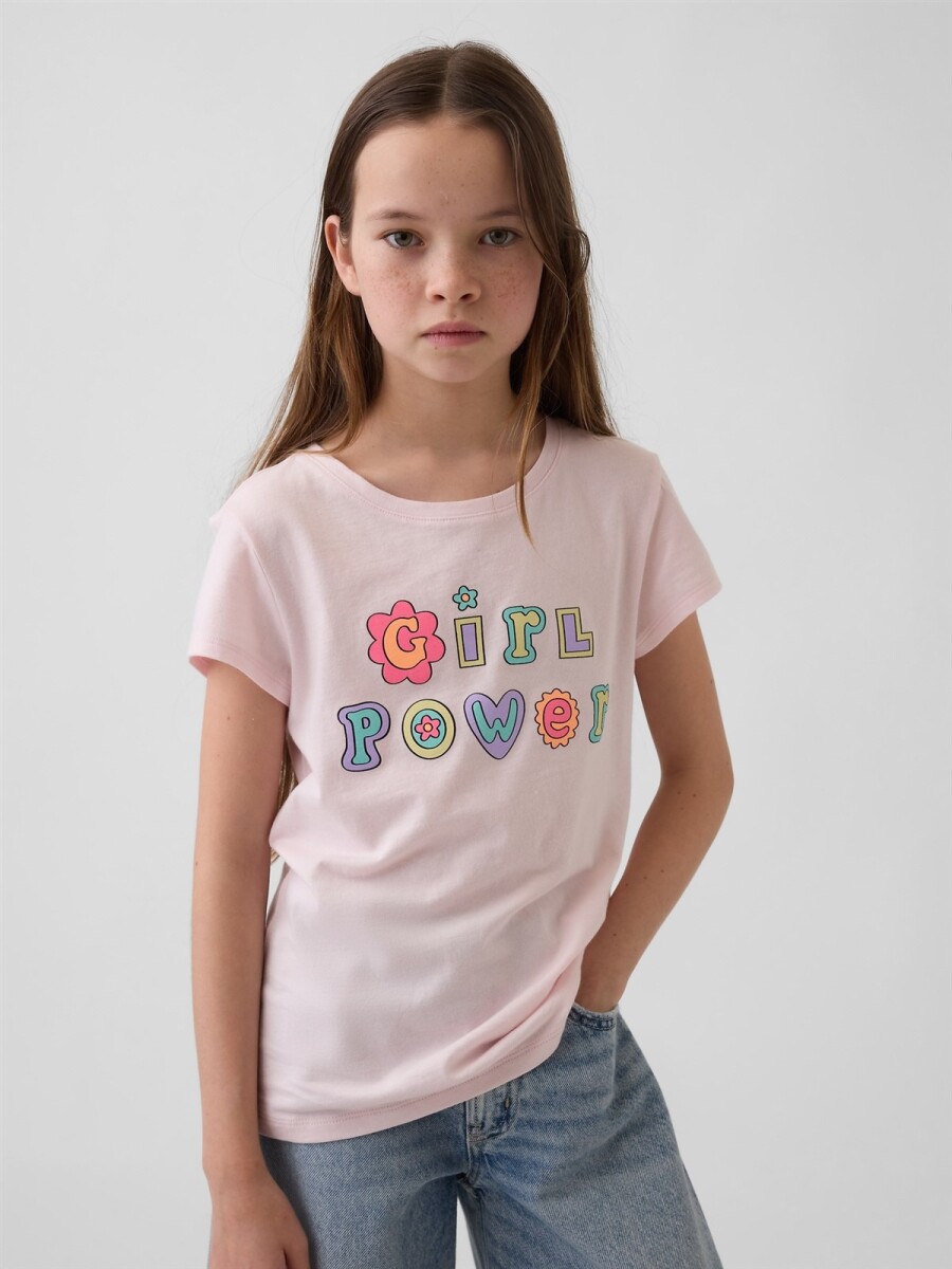 Remera Gráfico Manga Corta Niña - Cherry Blossom 