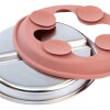 Plato acero inoxidable y silicona BUBA rosa