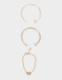 Pulseras Rígidas Sets Mariposas Pulseras Rígidas Set Con Mariposa - Dorado