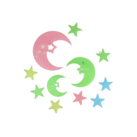 Pack de stickers que brillan en la oscuridad Luna