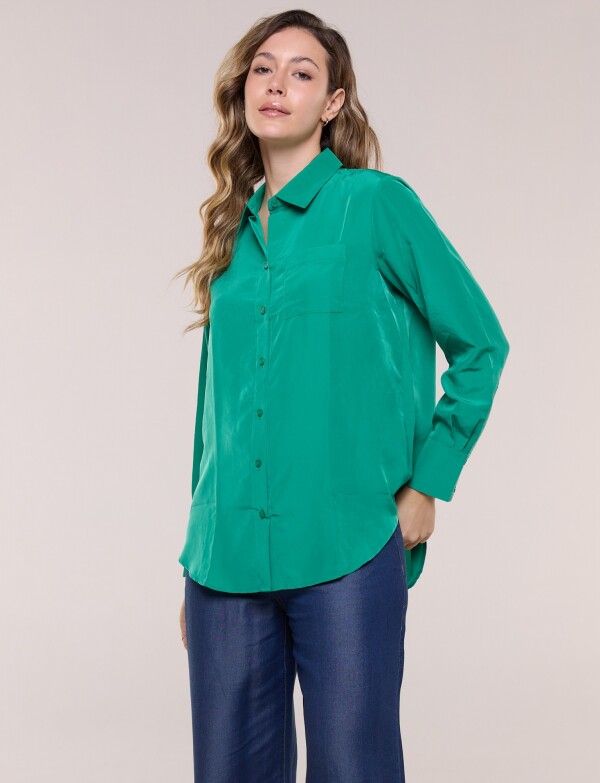 Camisa Saten VERDE