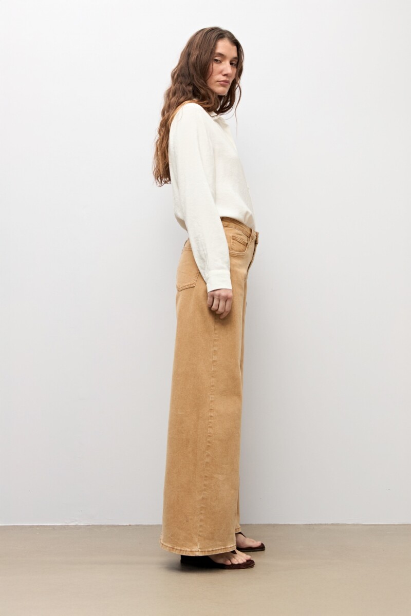 Jean wide leg Sade tostado