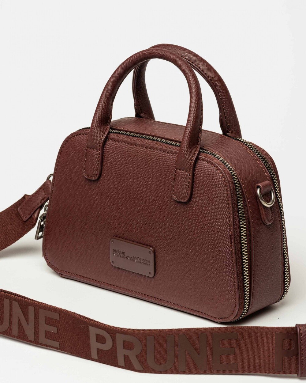 Cartera de mano New Penny en efecto cuero zaffiano Bordeaux
