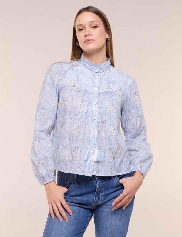 Blusa Boho Estampada CELESTE/MULTI