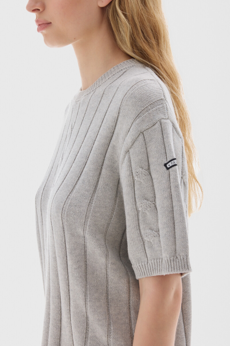 Knit T-shirt Jody Gris Melange