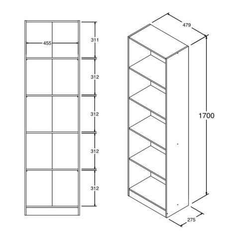 Combo de living Rack de Tv PADUA y Biblioteca Multiusos Anita - Negro Combo de living Rack de Tv PADUA y Biblioteca Multiusos Anita - Negro