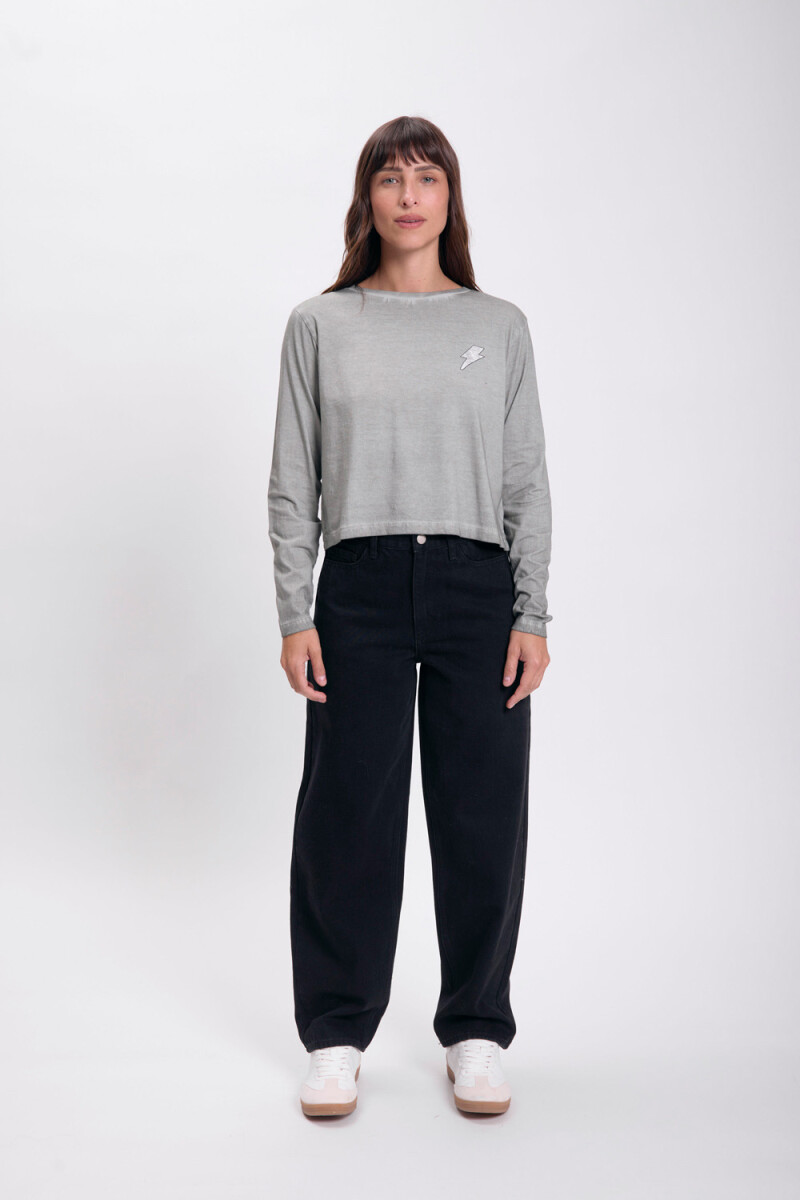 Pantalon jean recto Negro