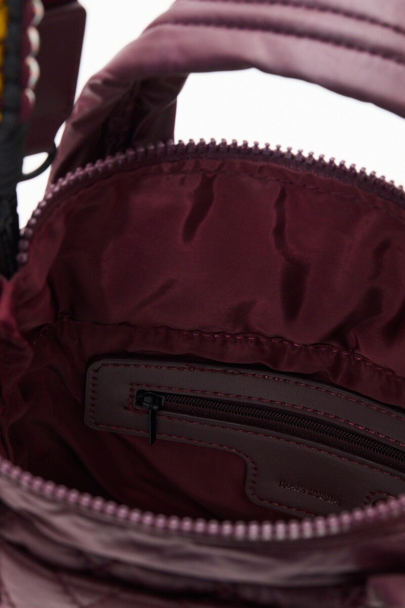 Cartera Tote Mini Matelasse Bordo