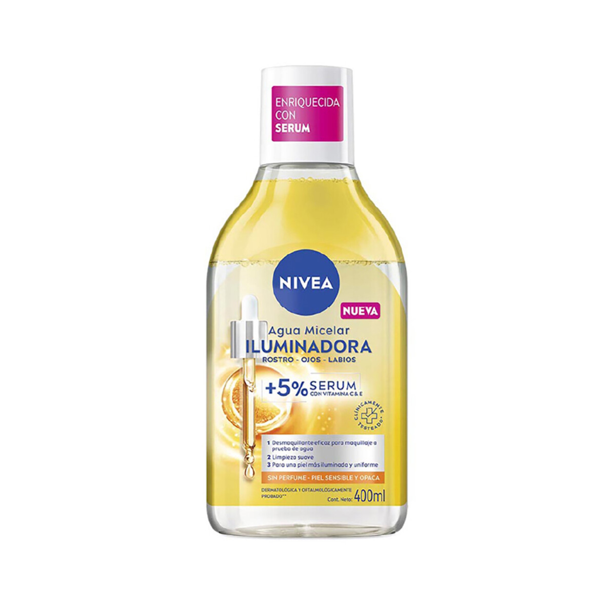 NIVEA F CLEAN AGUA MICELAR ILUMIN 400ML 
