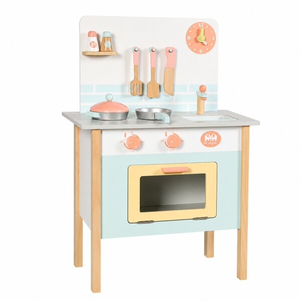 Cocina madera SOBEBEAR verde agua