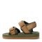 Sandalias Infantiles Croco Kids GLADIOLUS con tiras y velcro Verde Oliva