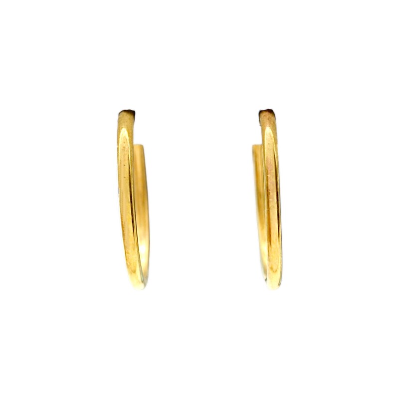 Caravanas aros de oro finos- Oro bajo - Sin piedra- CA8249 sinpiedra