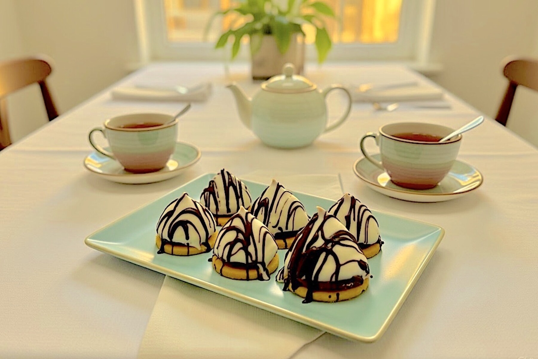 Pinitos de Chocolate Blanco Bañado en Chocolate Negro 