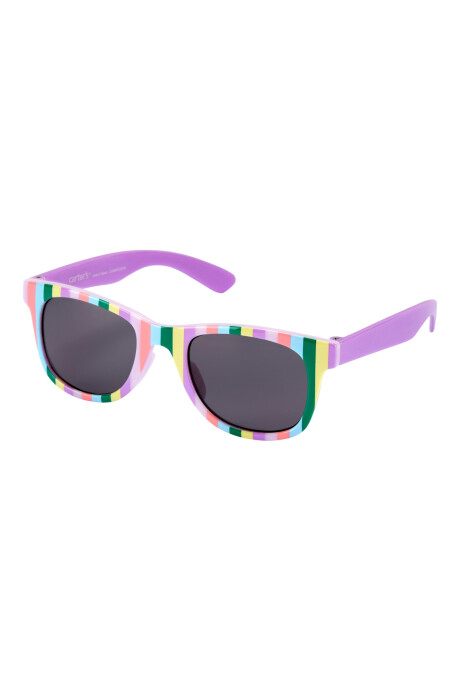 Lentes de sol, protección 100% UVA-UVB, diseño a rayas Sin color