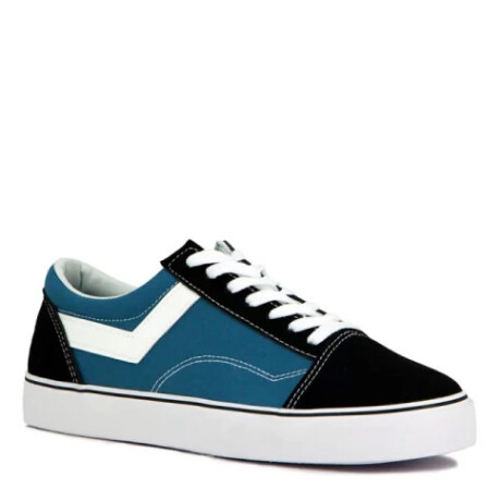Championes de Hombre PONY Old School Canvas Low Azul - Negro