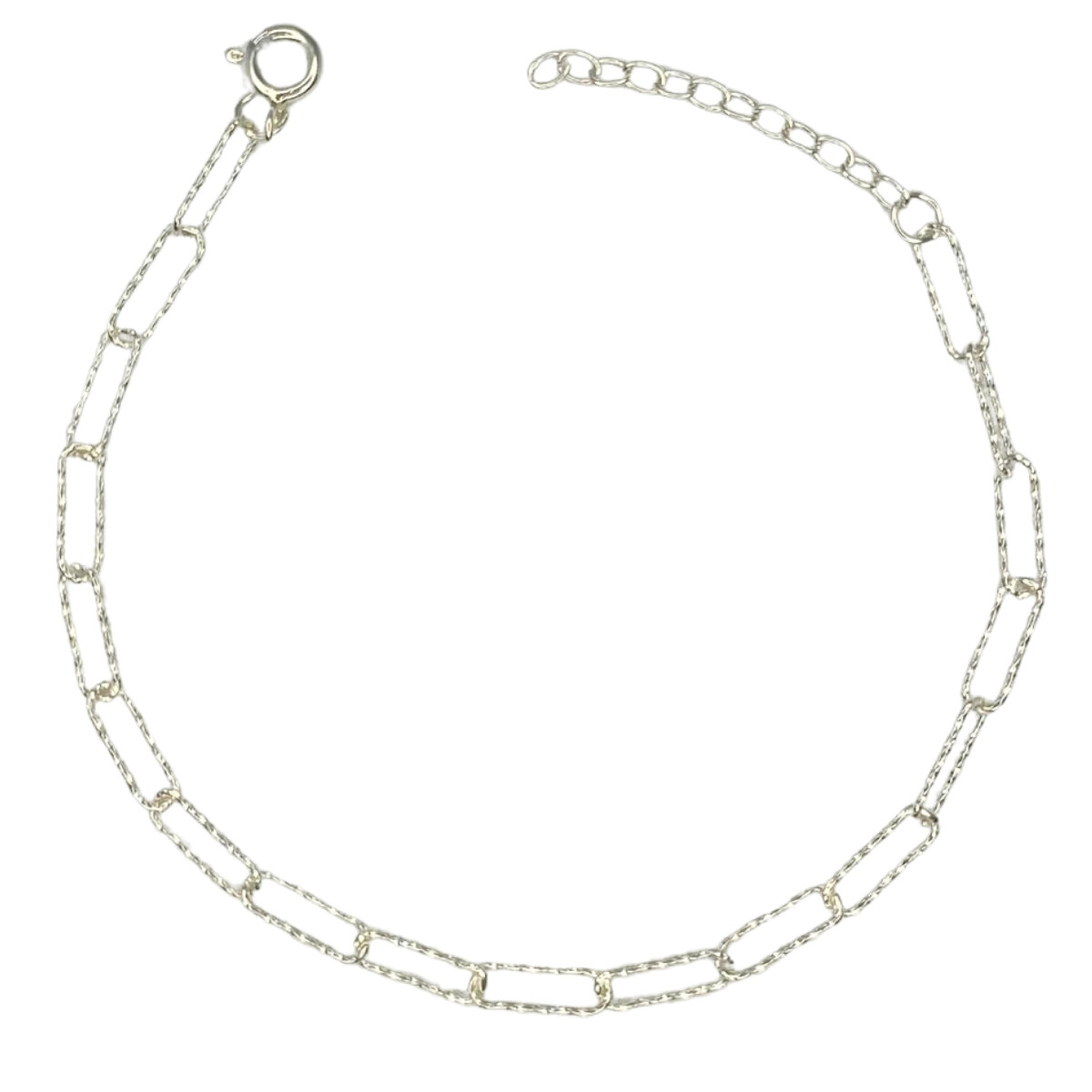 PULSERA DE PLATA FORCE LARGO , MEDIDA 19CM 