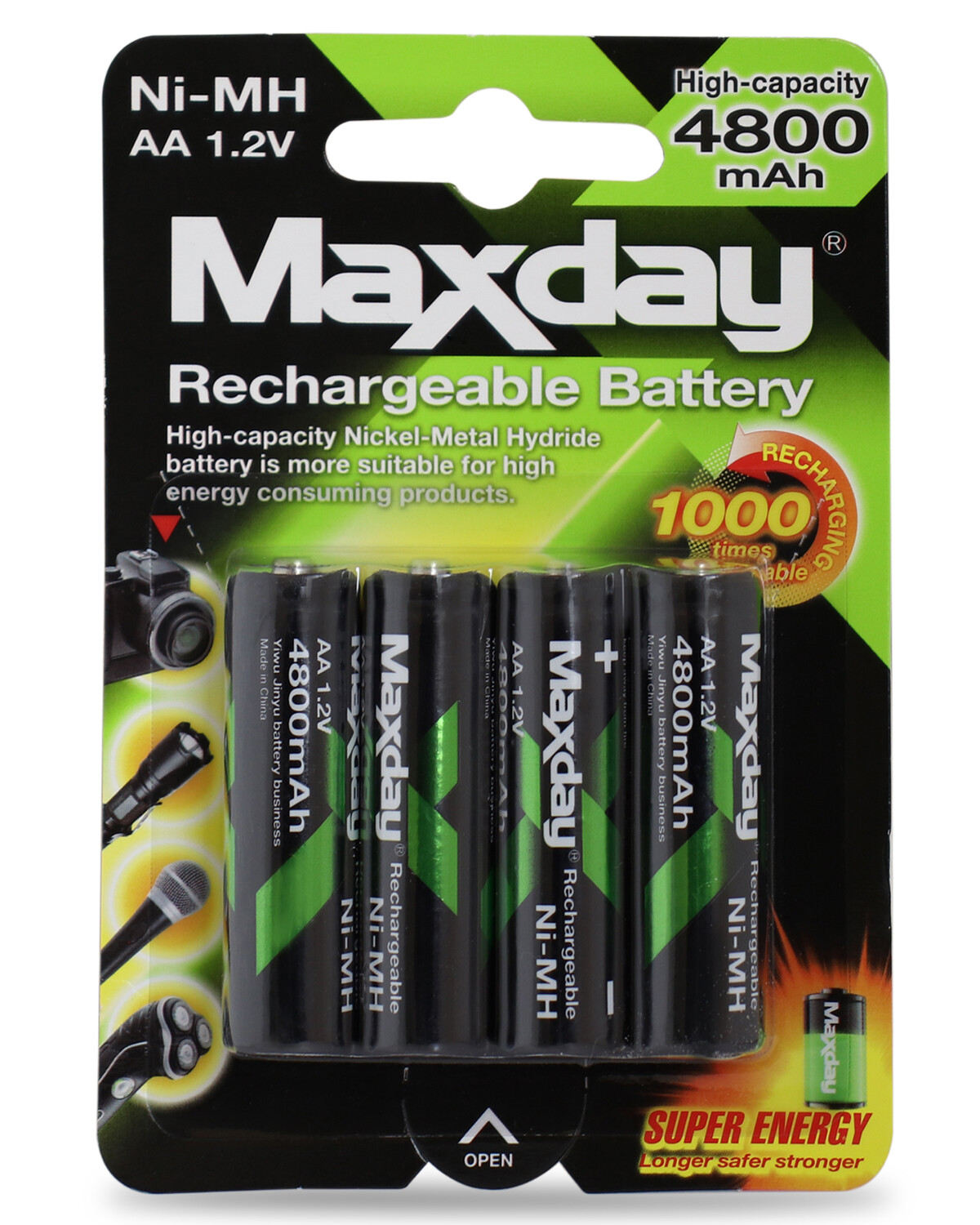 Pilas recargables 18650 DE 4800 mAh cargador de baterías 18650 AA