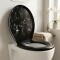 Asiento de inodoro acolchonado Universal Atlas MARMOL NEGRO