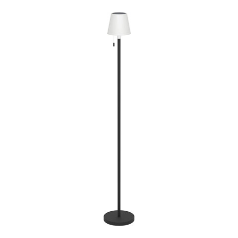 Lámpara de pie negro-blanco solar RGBWW IP54 EG3696
