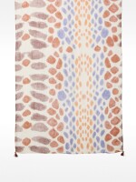 Pañuelo Estampado De Mezcla De Lino multicolor