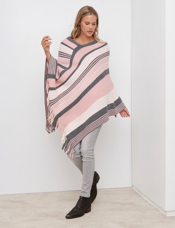 Poncho Soft ROSA/MULTI