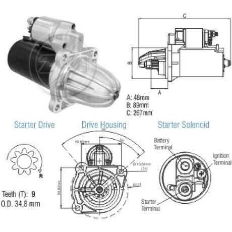 ARRANQUE MERCEDES BENZ OM314 352 12V 9D BOSCH C/REDUCTOR ZM ARRANQUE MERCEDES BENZ OM314 352 12V 9D BOSCH C/REDUCTOR ZM