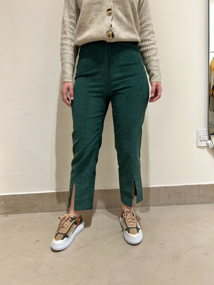 Pantalón Emilia - Verde inglés pana 