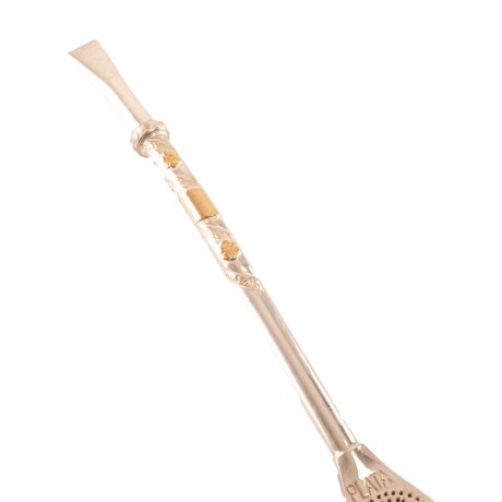 Bombilla De Plata y Oro A15