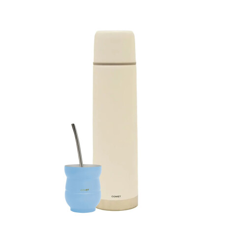 Set Matero Termo Bala 750ml +mate 140ml +bombilla regalo Celeste