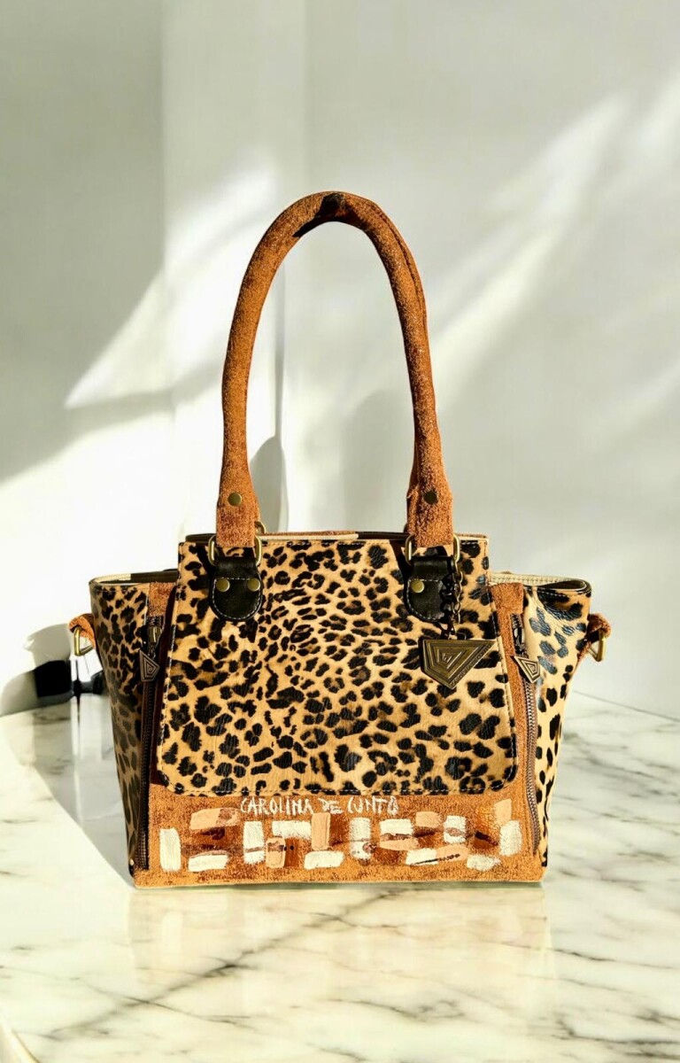 Cartera MILA Con Arte Pintada A Mano - Terra Y Print. 