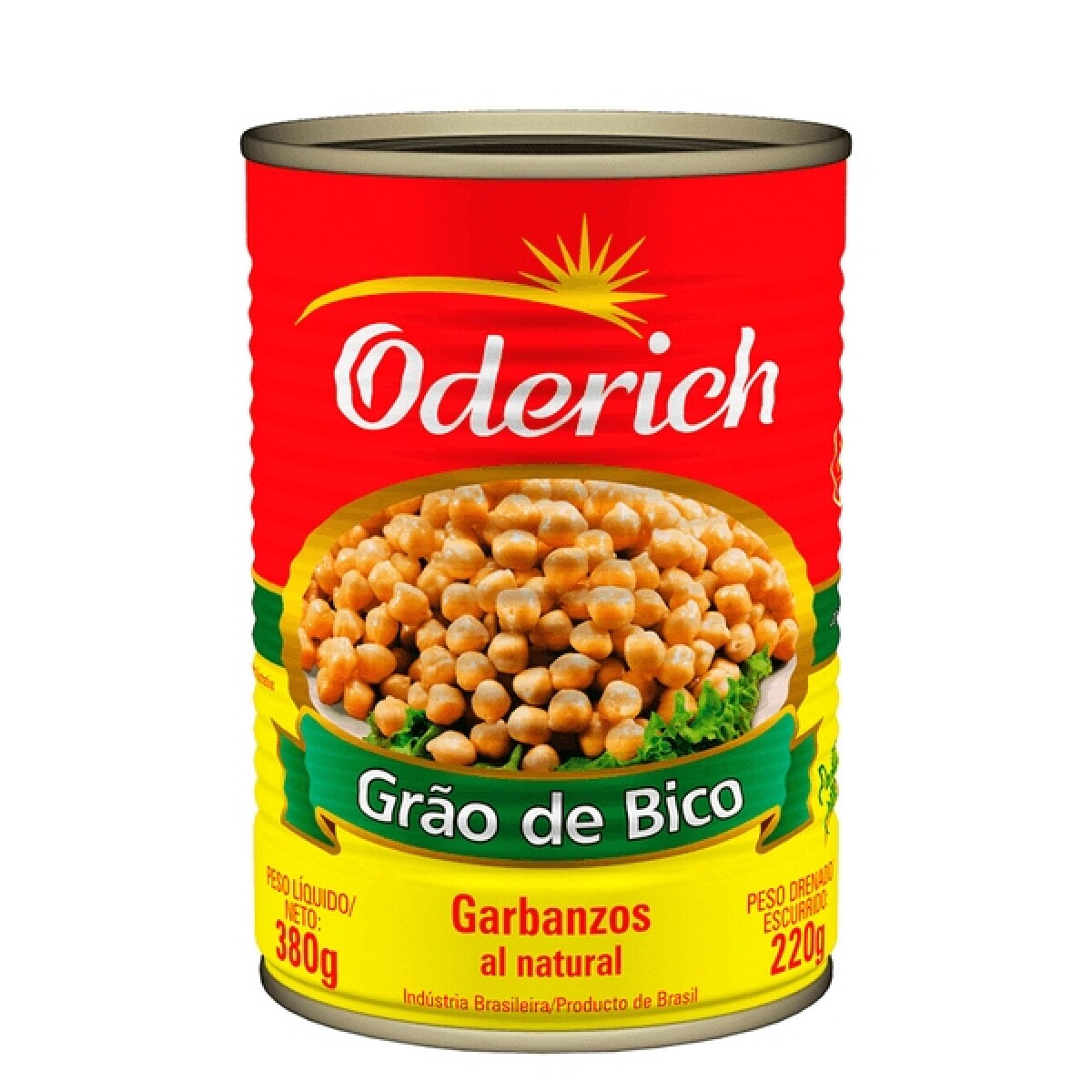 ENLATADO GARBANZOS (GRAO-DE-BICO) ODERICH 380/220GRS 