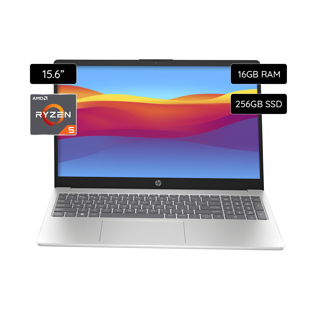 Notebook HP 15-FC0093DX 15.6" Full HD 256GB SSD / 16GB RAM Ryzen 5 7520U - Silver 