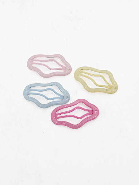 BROCHES X 4 MULTICOLOR