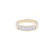 Anillo medio sin fin oro 18k amarillo carril con 5 brillantes princesa. Anillo medio sin fin oro 18k amarillo carril con 5 brillantes princesa.