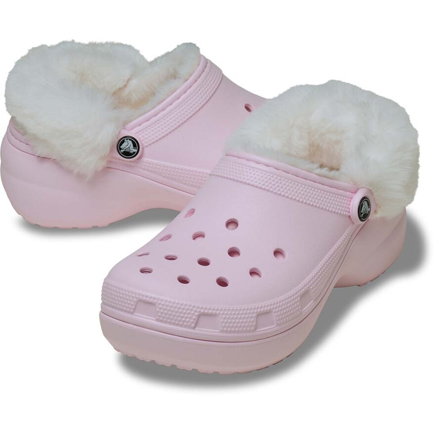 Classic Platform Fuzz Lined Clog W Pink Milk