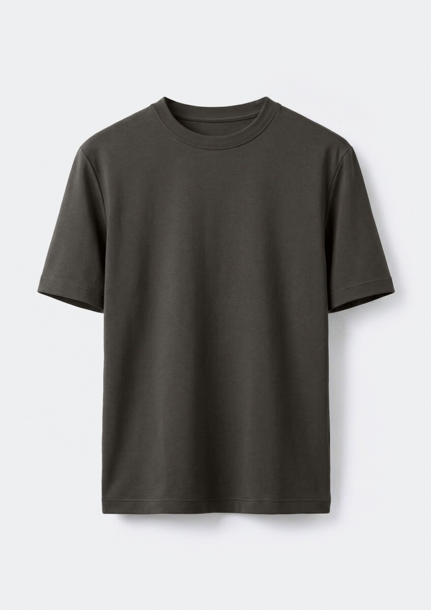 CAMISETA BÁSICA UNISSEX REGULAR WORLD - VERDE MUSGO 