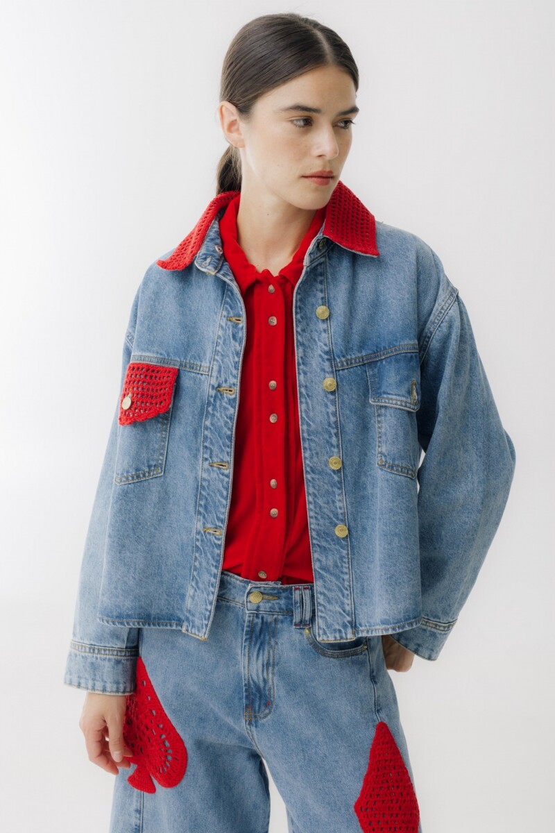 PRE VENTA CAMPERA JEAN CROCHET - Rojo 